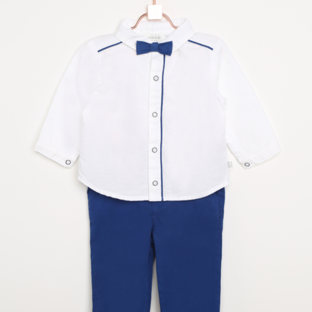 White Blue Suit